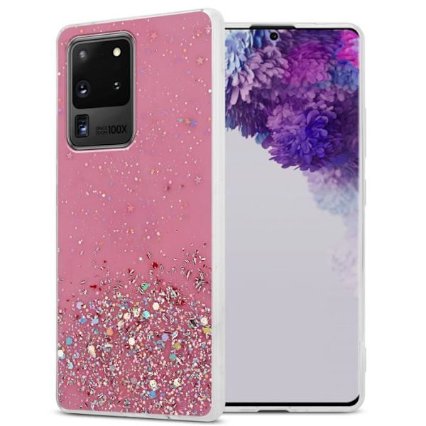 Coque - CADORABO - Samsung Galaxy S20 ULTRA - Rosa - Glittrande - Skydd i silikon TPU Rosa