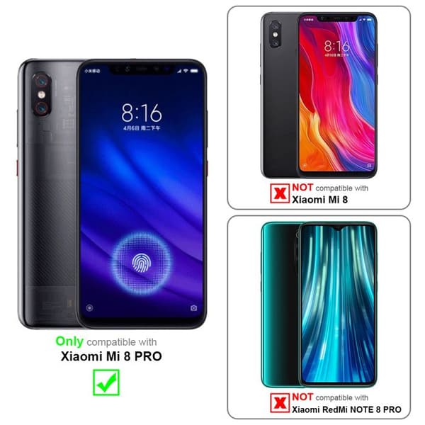 Skyddsfodral för Xiaomi Mi 8 PRO i LJUST GRÅ BRUN Etui Case Skydd Grå