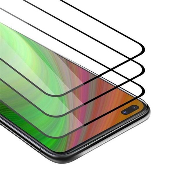 3x Full Glass Skärm skydd för Oppo A92s Film skydd i GENOMSKINLIG med SVART härdat glas Svart