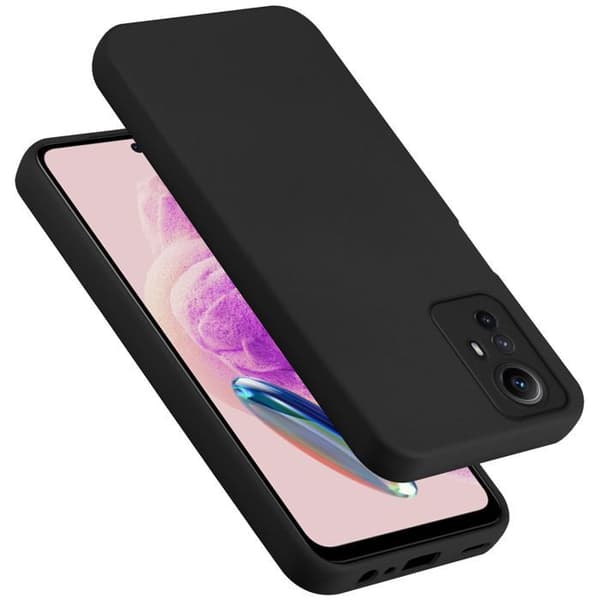Skyddande stötsäker skal för Redmi Note 12S i LIQUID BLACK Svart