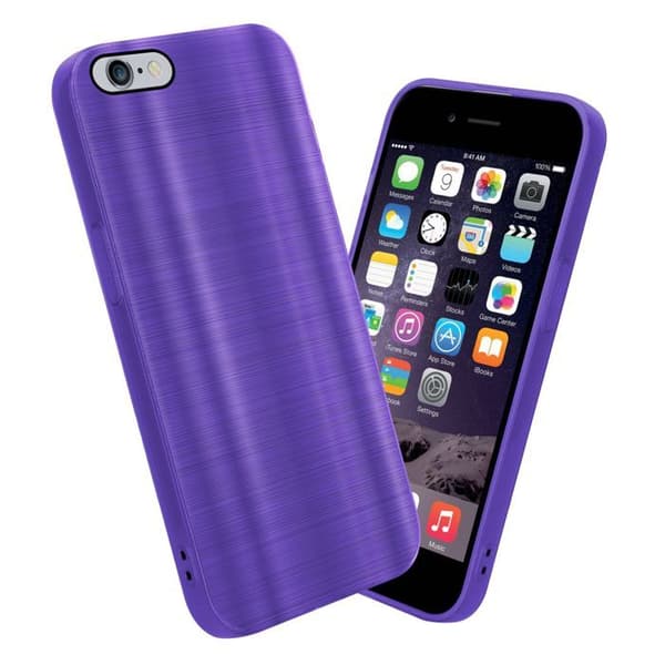 Skal för iPhone 6 PLUS / 6S PLUS Borstad Lila Kameraskydd Violett