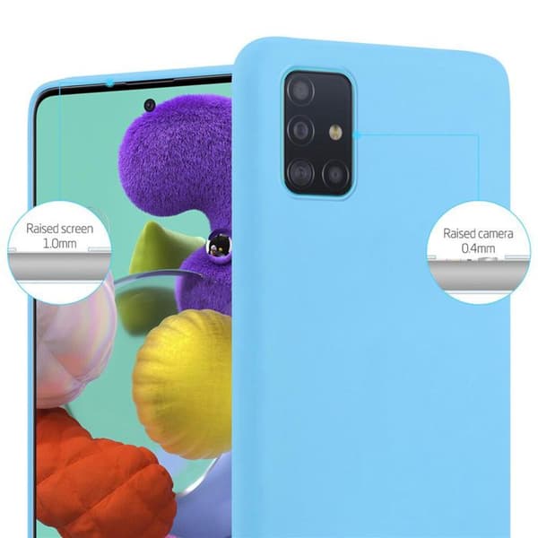 Skyddsfodral för Samsung Galaxy A51 5G CANDY BLÅ Stötsäker Silikon Blå