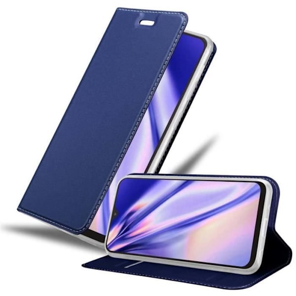 Fodral - CADORABO - Samsung Galaxy A10 - Blå - Halvstyv - Magnetisk stängning Blå