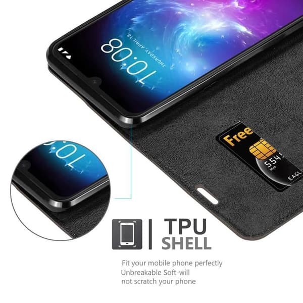 Fodral för ZTE Blade A7 2019 Skal i MÖRK BRUN brun