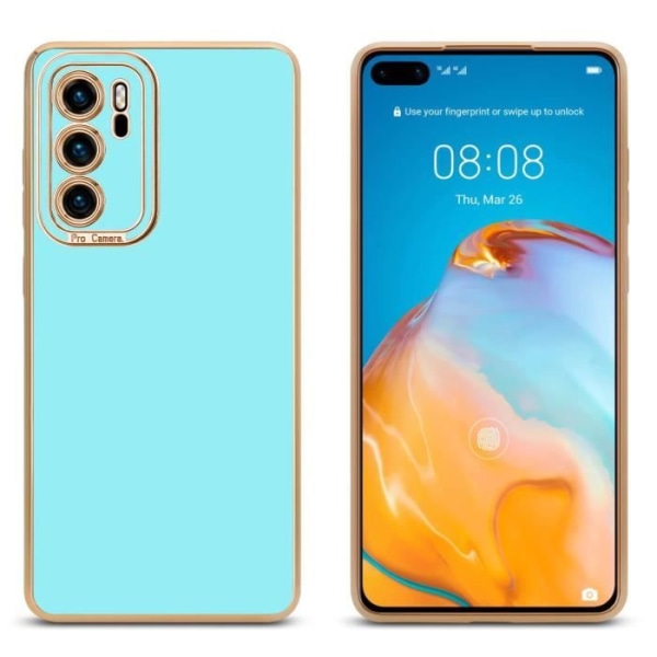 Fodral till Huawei P40 Fodral i glänsande turkos - Rose Gold Silikon TPU Fodral Fodral och kameraskydd