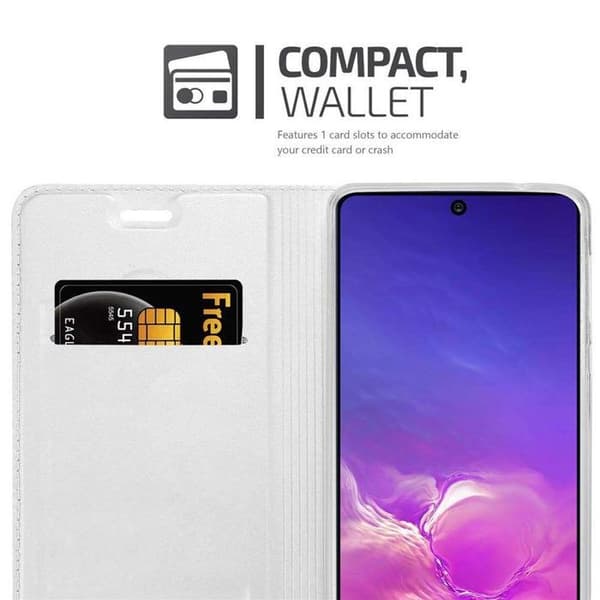 Flipfodral för Samsung Galaxy A91 / S10 LITE / M80s Etui i CLASSY SILVER Plånbok Stötsäker Grå