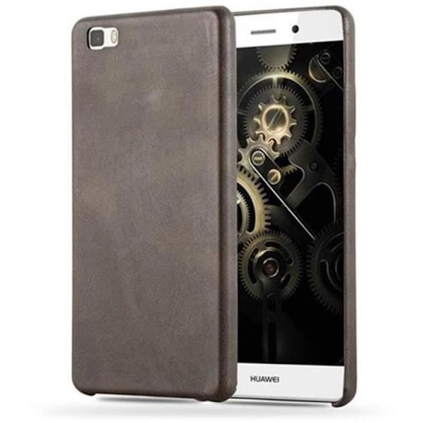 Coque - CADORABO - Huawei P8 LITE 2015 - Vintage skinn - Hård skydd - Elegant design Brun