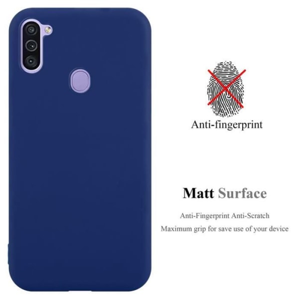 Fodral till Samsung Galaxy A11 / M11 i CANDY DARK BLUE Cadorabo Cover Protection silikon TPU-fodral