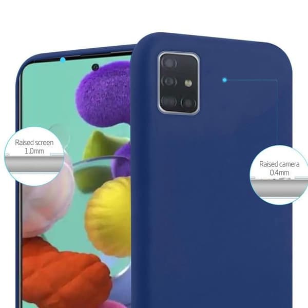 Skyddsfodral för Samsung Galaxy A72 4G / 5G CANDY MÖRKBLOMMA Stötskydd Silikon Blå