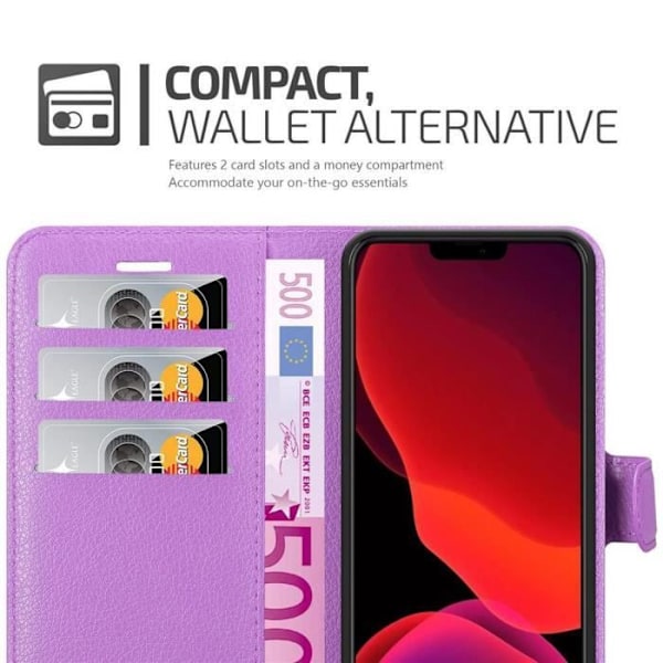 Coque för iPhone 12 MINI - CADORABO - Orkidé Violetter - Syntetiskt läder - Magnetisk stängning - Ställfunktion Orkidévioler