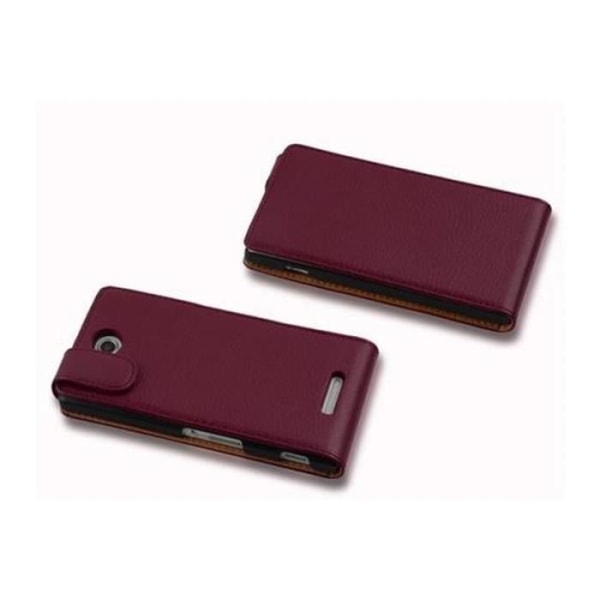 Cadorabo Sony Xperia C DESIGN FLIP Style Fodral Fodral i konstläder Struktur ORCHID LILA
