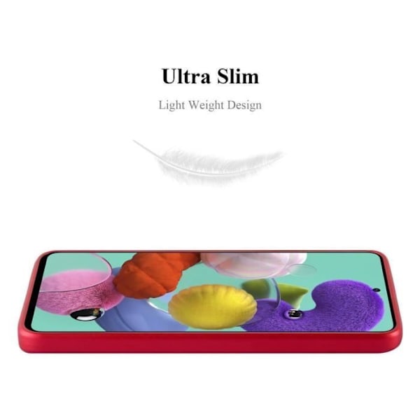 Etui för Samsung Galaxy A71 4G - CADORABO - Metallisk Röd - Silikon TPU - Mjuk Skydd - Matt Design Röd