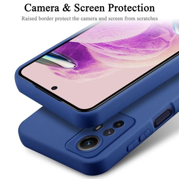 Skyddande stötsäker skal för Redmi Note 12S i LIQUID BLUE Blå