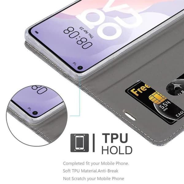 Skyddsfodral för Huawei NOVA 7 SE i LJUST GRÅ BRUN Stötskyddande Etui Grå