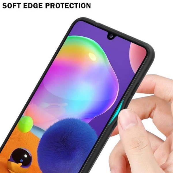 Coque - CADORABO - Samsung Galaxy A31 - Bicolor skydd - Antiglidande - Mjuk GUL - ROSA