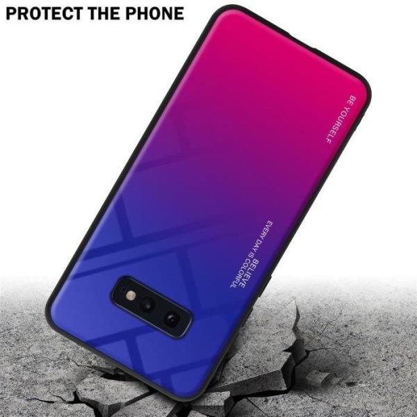 Coque - CADORABO - Samsung Galaxy S10e - Överlägset skydd - Trendig design - Tvåfärgad VIOLETT, RÖD