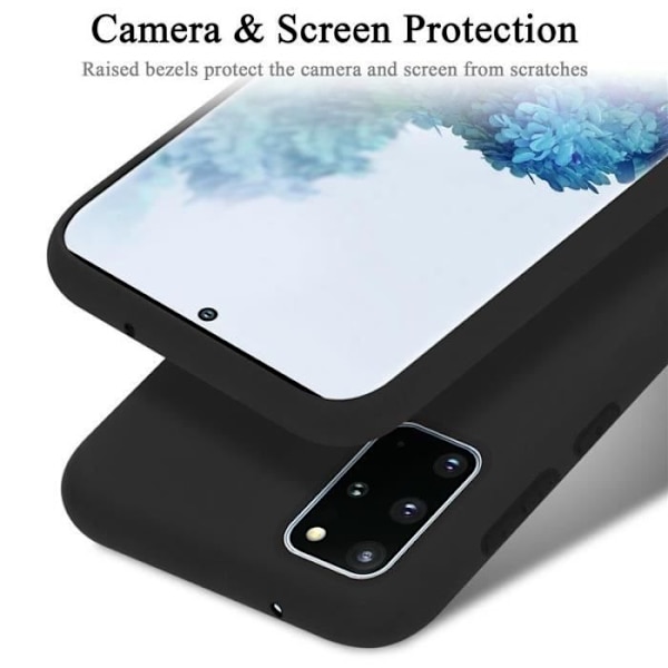 Coque - CADORABO - Samsung Galaxy S20 Plus - Silikon TPU - 360° skydd - Tunn och lätt design Svart