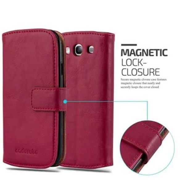 Samsung Galaxy S3 - S3 NEO-fodral i KÖRSBÄRSRÖTT från Cadorabo (LUXURY Design) Helt skyddsfodral med flipflik och