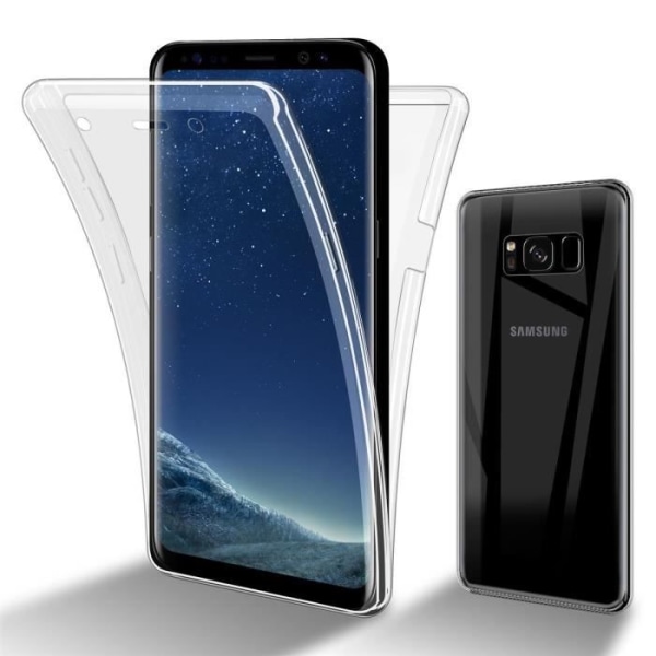 Cadorabo Fodral för Samsung Galaxy S8 i Transparent Fodral 360° Helkroppsskydd Skärmskydd