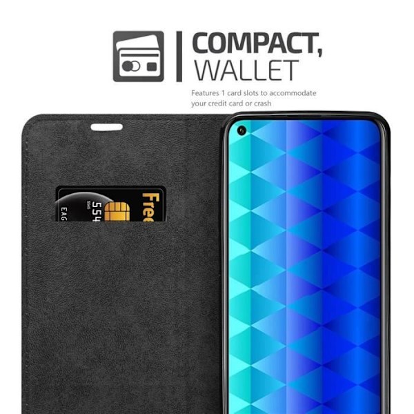 Telefonfodral - CADORABO - Honor 9C - Nattsvart - Magnetisk stängning - Mjuk skal NATTSVART