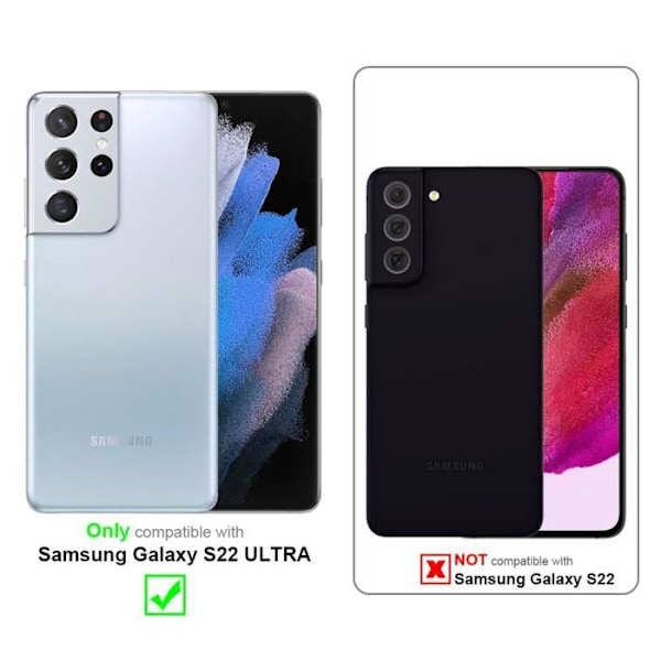 Coque - CADORABO - Samsung Galaxy S22 ULTRA - Ljus Gråbrun - Similläder - Magnetisk Stängning LJUSGRÅ BRUN