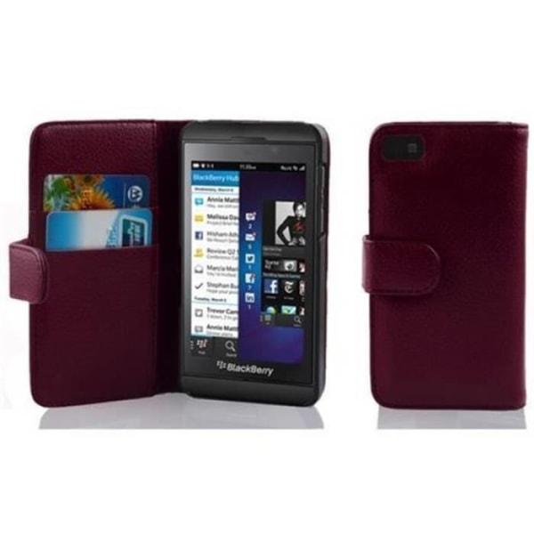 Fodral till Blackberry Z10 - CADORABO - Lila - Strukturerat konstläder - 360° flik - Integrerat skydd Lila