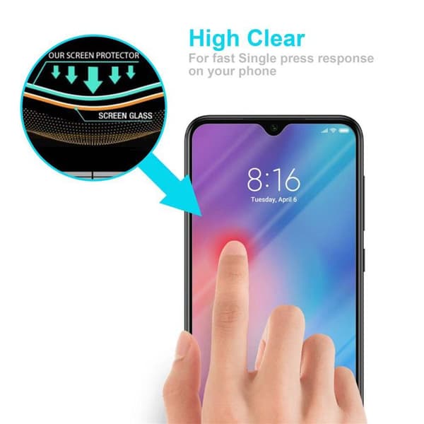 Härdat skärmskydd för Xiaomi Mi 9 SE Vit
