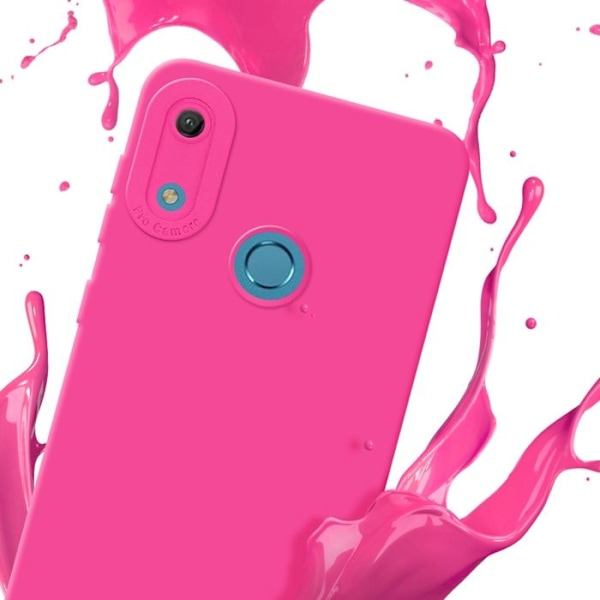 Coque för Huawei Y6 2019 i FLUID HOTPINK Fodral Etui Case Cover i flexibel TPU-silikon Skydd Rosa