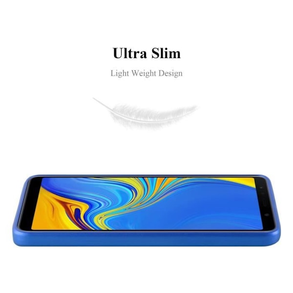 Coque - CADORABO - Samsung Galaxy A7 2018 - Skydd i silikon TPU - Tunn design - Blå färg Blå