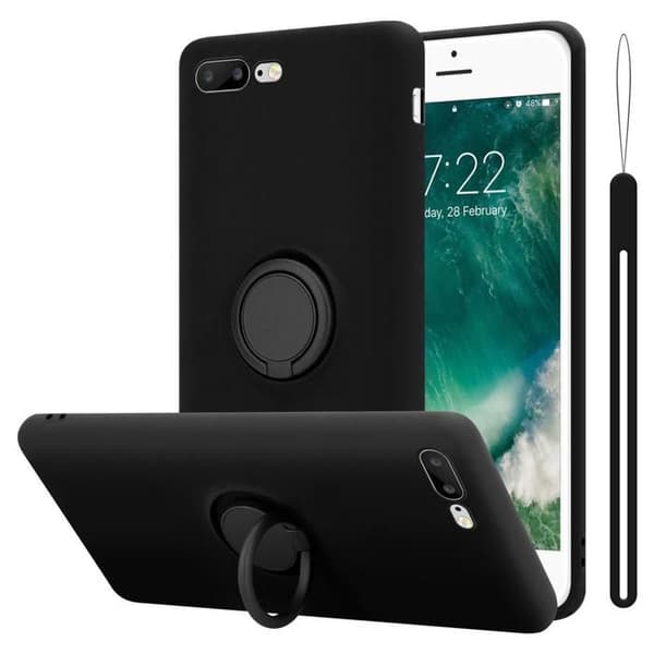 Skal för iPhone 7 PLUS / 7S PLUS / 8 PLUS i LIQUID BLACK Stötabsorberande skydd Svart