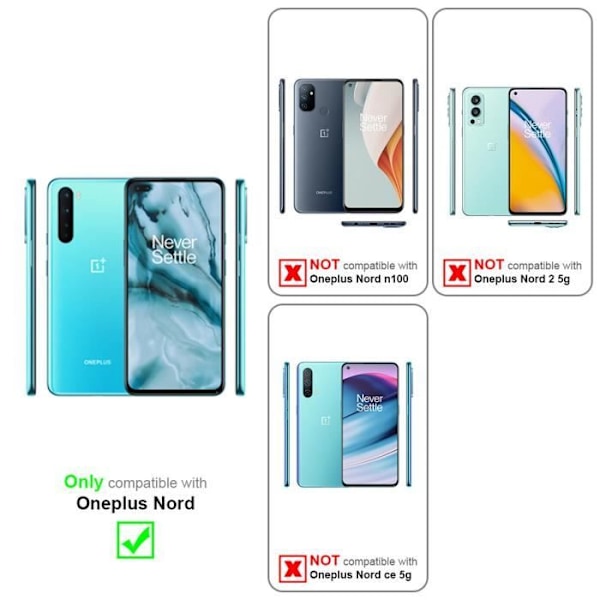 Cadorabo 3x helskärmsskydd för OnePlus Nord in - 3x härdat skärmskyddsglas (härdat)