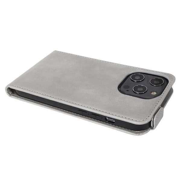 Flip-fodral för iPhone 13 PRO MAX Fodral i GRÅ STEN Skyddshölje Grå