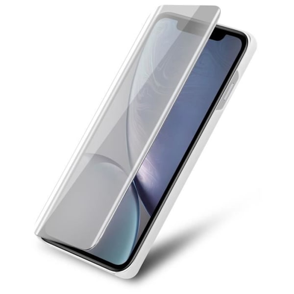 Coque - CADORABO - iPhone XR - Clear View - Silver - 360 graders skydd Pengar