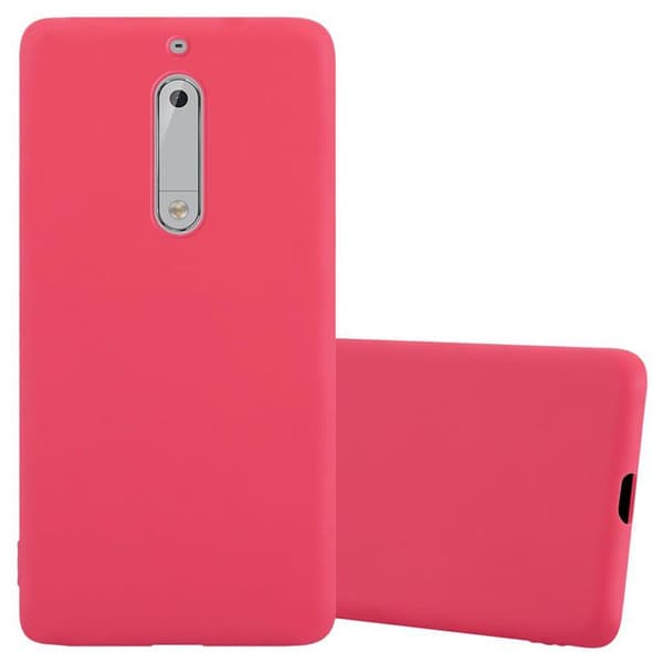 Skyddsfodral för Nokia 5 2017 CANDY RÖD Stötsäker Silikon Röd