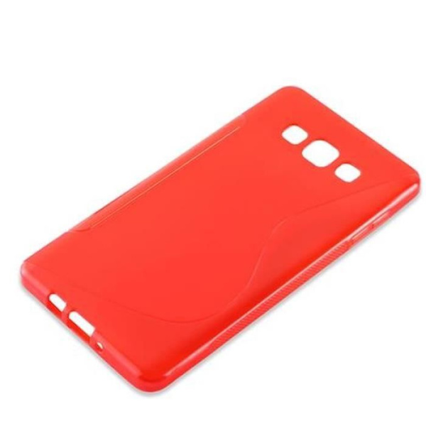 Samsung Galaxy A7 2015 (5) KÖRSBÄRSRÖTT Fodral Cadorabo DESIGN S Gel TPU Silikonskydd Fodral Skydd Ultra Slim Bumper