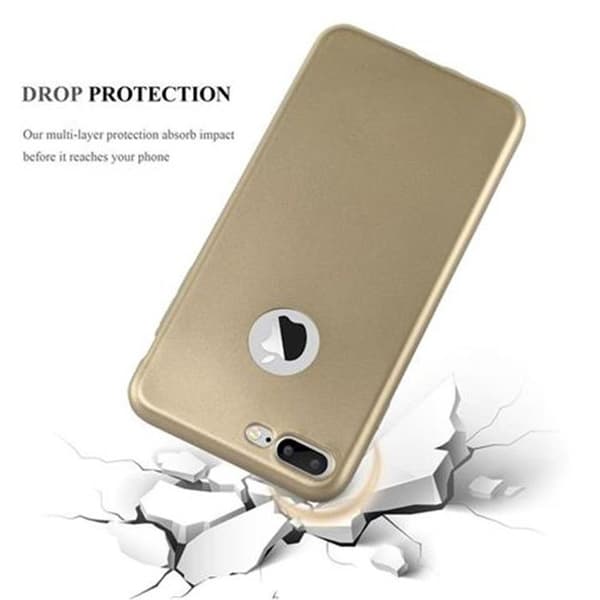 Skyddsfodral för iPhone 7 PLUS / 7S PLUS / 8 PLUS i METALLISKT GULD Matt Design Gul