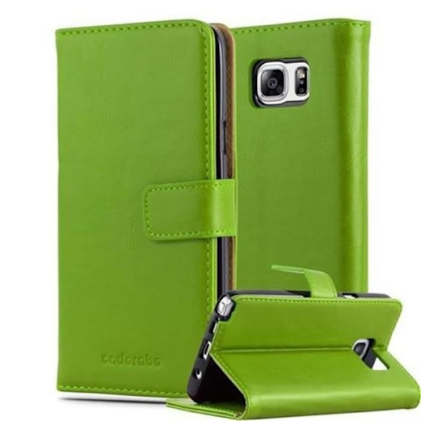 Cadorabo-fodral Samsung Galaxy NOTE 5 GREEN PRE LUXURY Magnetisk skyddsfodral som stöder stativ och kortplats