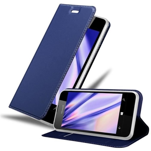 Fodral - CADORABO - Nokia Lumia 550 - Blå - Halvstyv - Magnetisk stängning Blå