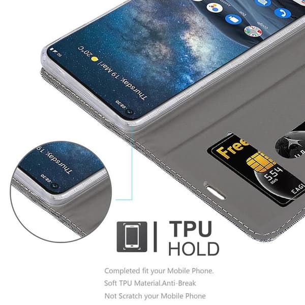 Skyddsfodral för Nokia 8.3 i LJUST GRÅTT BRUNT Etui Case Skydd Grå