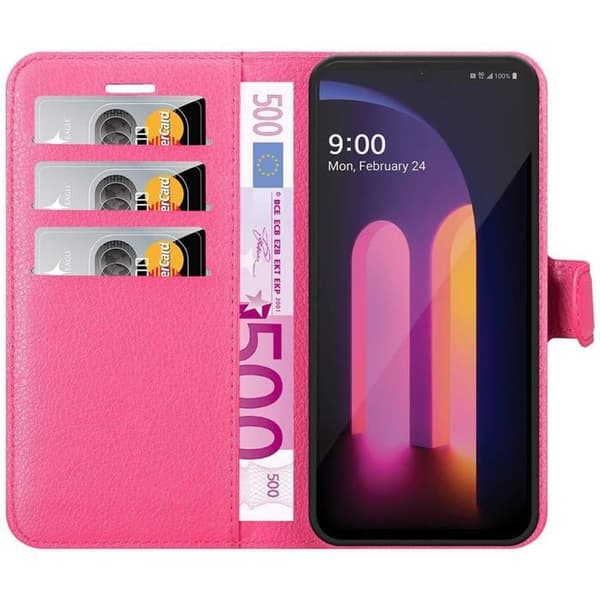 Etui för LG V60 ThinQ i SOCKERROSA Ros