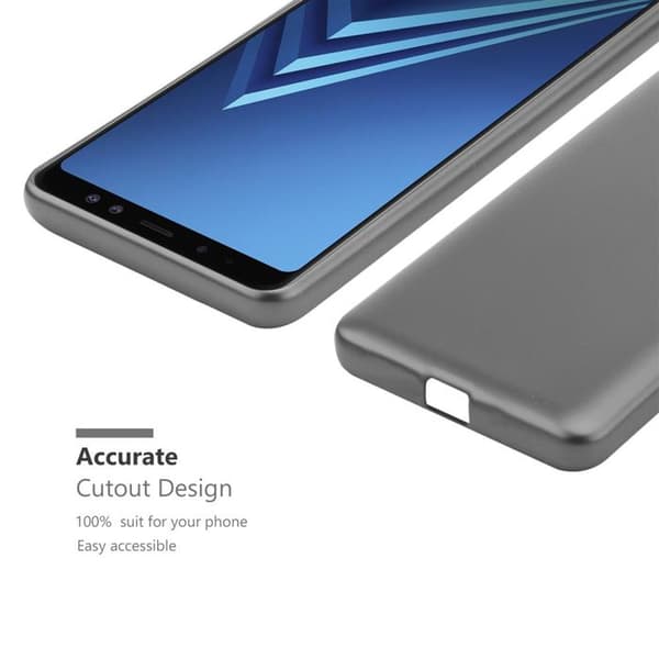 Skyddsfodral för Samsung Galaxy A8 2018, skyddsfodral i METALLISK GRÅ Matt design Grå