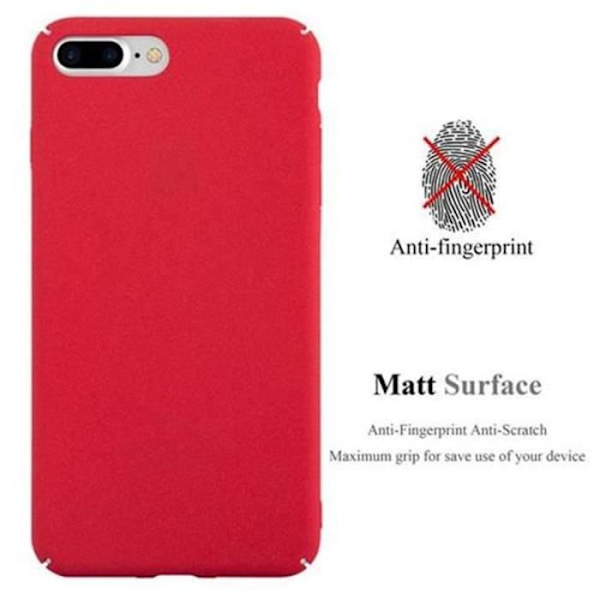 Apple iPhone 8 PLUS - iPhone 7 PLUS i FROSTY RED av Cadorabo (FROSTY Design) Ultratunt hårt plastfodral