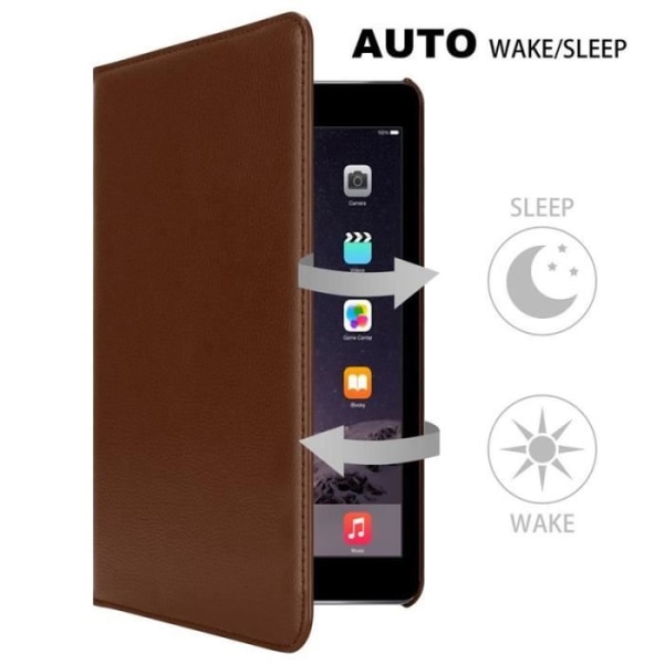 Coque för iPad AIR 2/2013 - Cadorabo - Brun - Syntetisk läder - Inbyggt stöd - 360° skydd kastanj