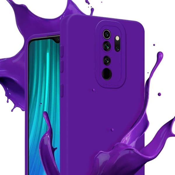 Skyddsfodral för Xiaomi RedMi NOTE 8 PRO i MÖRKLILA FLUID Antichock Violett