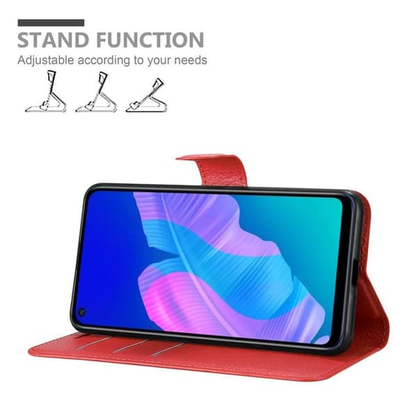 Fodral för Huawei P40 LITE E i KIRSCHRÖD Röd