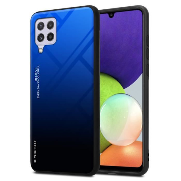 Fodral för Samsung Galaxy A22 4G / M22 / M32 4G skal i BLÅT - SVART Fodral Fodral Tvåfärgat TPU-skydd