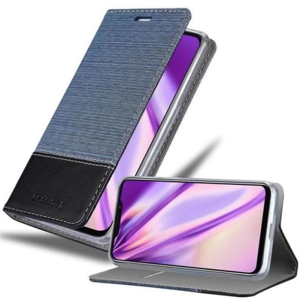 Etui för MEIZU X8 - CADORABO - Blå Svart - Syntetläder - Magnetstängning - Ställfunktion MÖRKBLÅ