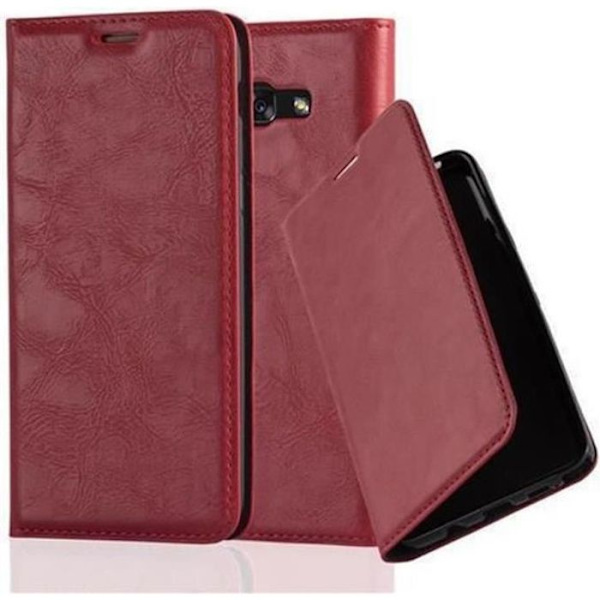 Cadorabo Fodral Samsung Galaxy A3 2017 RÖD Osynlig MAGNETISK STÄNGNING Fodral Fodral Fodral Fodral stöder kortplats för stativ