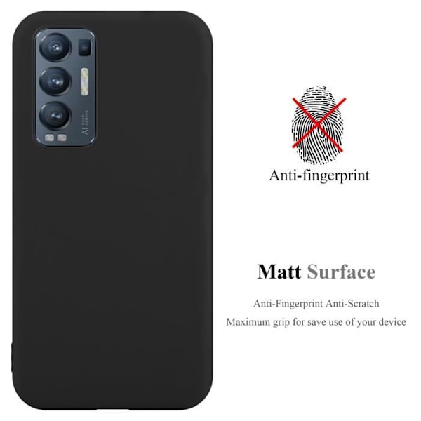Coque - CADORABO - FIND X3 NEO - Silikon TPU - Stötteknskydd - Trendig design Candy Black