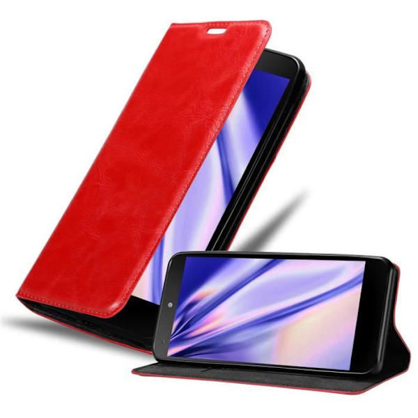 Fodral - CADORABO - LG Google NEXUS 5 - Apple Red - Magnetisk stängning - Stativfunktion ÄPPELRÖD